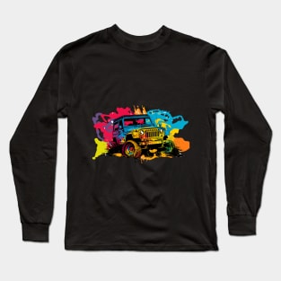 4x4 Jeep Wrangler Illustration for Jeep Lovers Long Sleeve T-Shirt